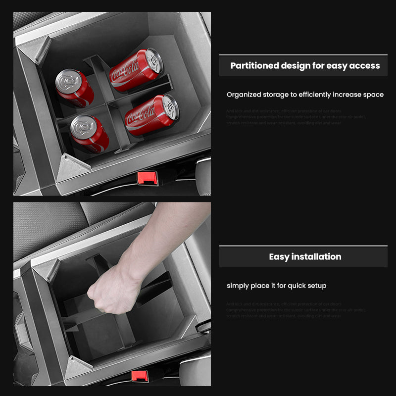 Cybertruck Center Console Organizer Partition 4 Grid