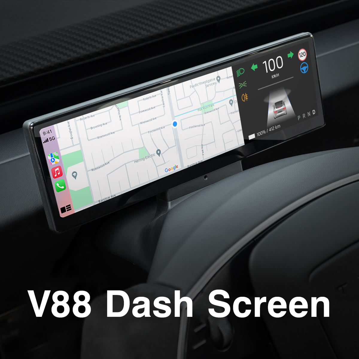 8.8” Dash Screen for Tesla Model 3 & Y with Carplay - V88